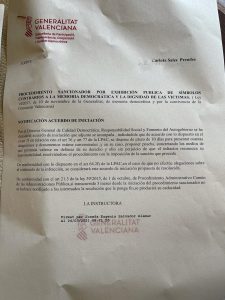 Infame comunicación de la Generalidad