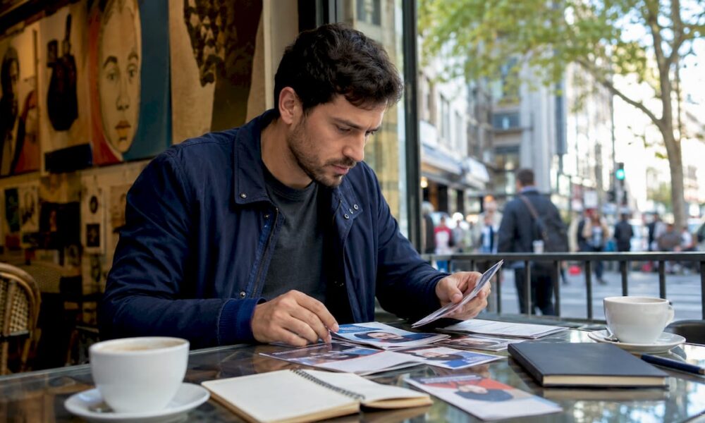 Periodista analizando la propaganda política española