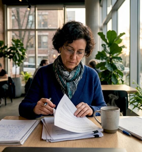 Periodista español analizando archivos y medios de comunicación.