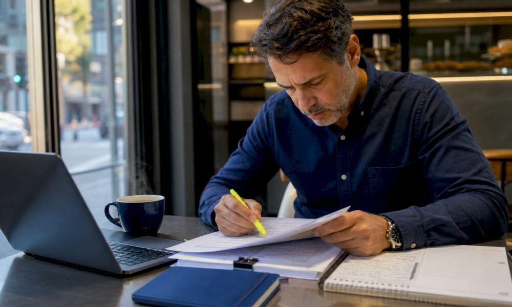 Especialista analizando fuentes informativas de tendencia conservadora